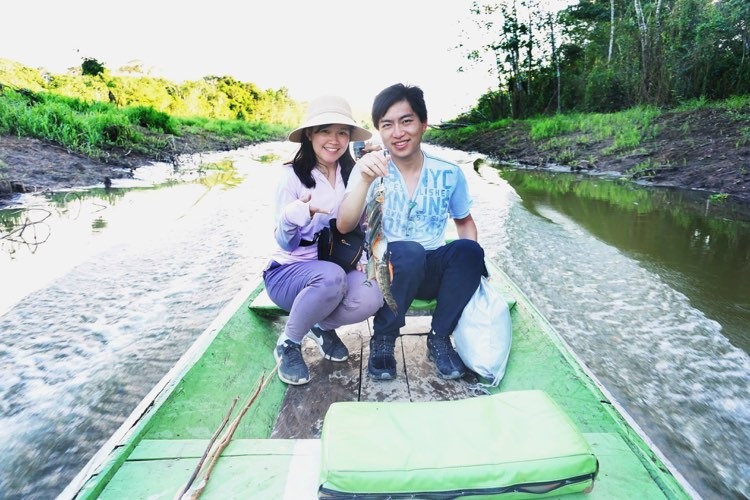 fishing for piranhas amazon rainforest iquitos peru